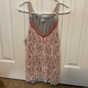 WOMENS PINK VENUS TOP TANK TOP V NECK